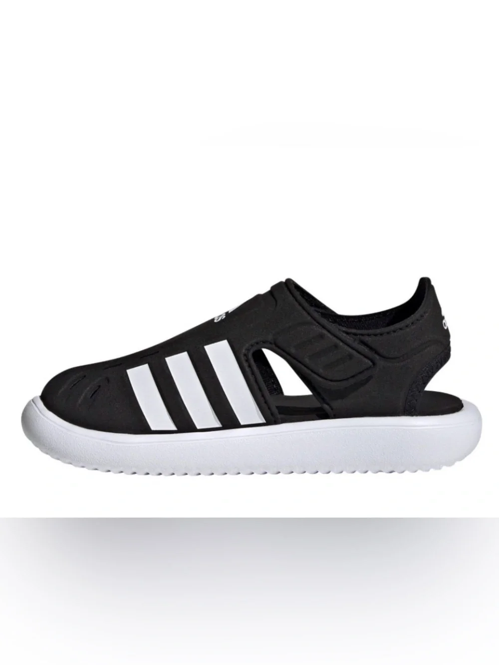 📣Adidas Black and White Summer Closed Toe Water Sandals